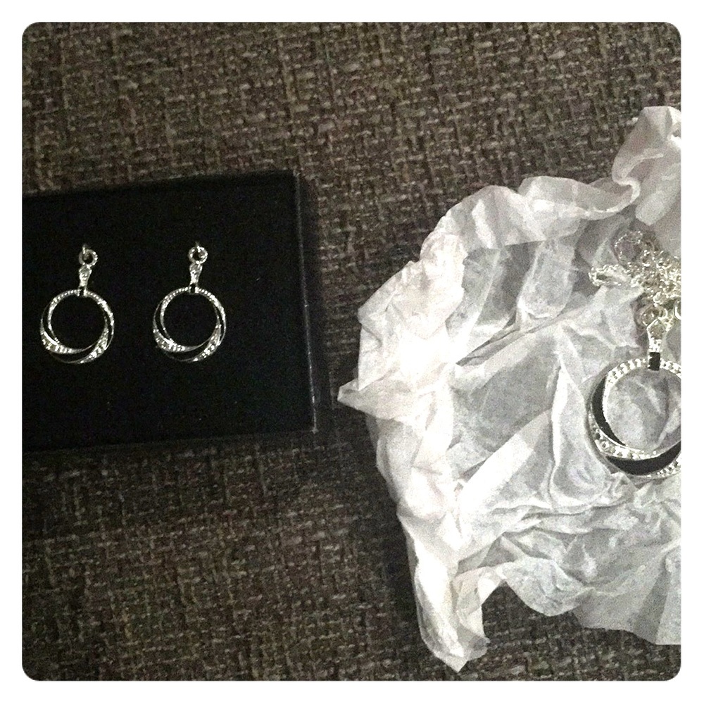 Earrings and necklace